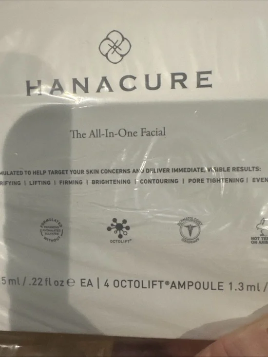 All-In-One Facial/Hanacure Set/4 Facials/Clear Multi-Benefit Mask Set with Brush - Picture 6 of 15